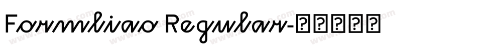 Formliao Regular字体转换